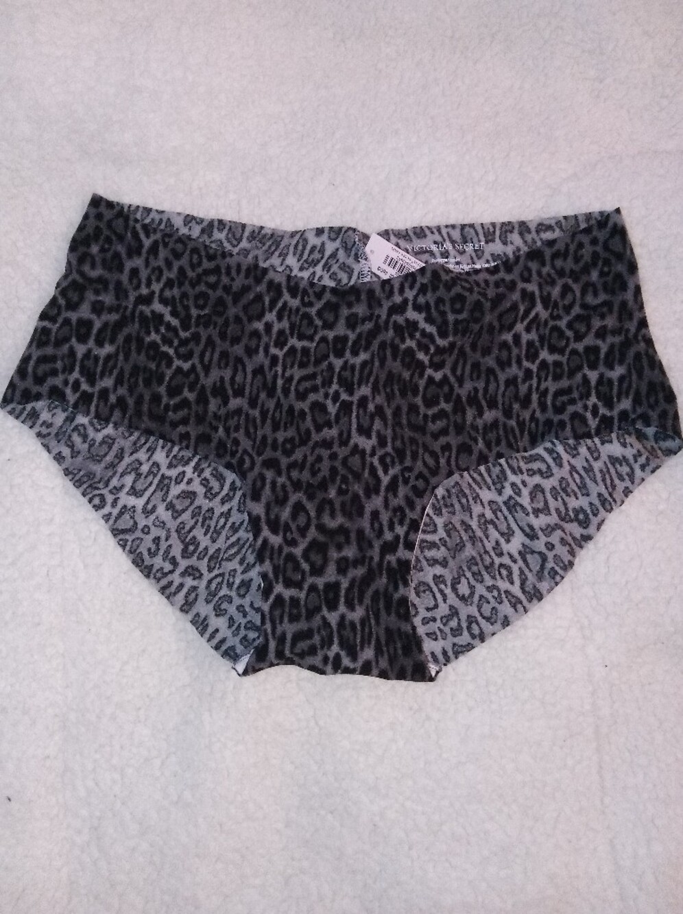 Victoria's Secret Black and Gray Leopard Seamless Hipster
